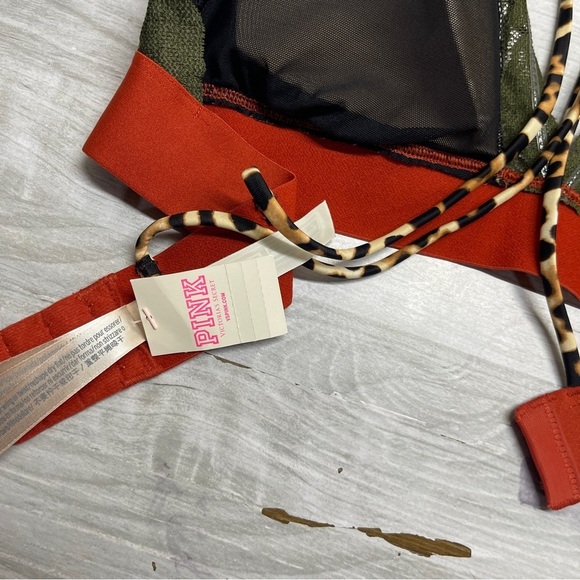 PINK Victoria’s Secret Laurel & Love Animal Leopard Print Bralette Size M New - Picture 8 of 9